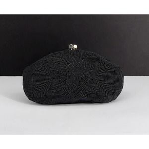 Vintage Beaded Oval Clutch